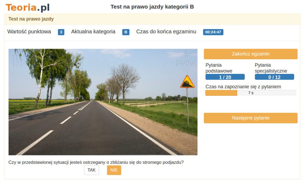 Egzamin na Prawo Jazdy Teoria